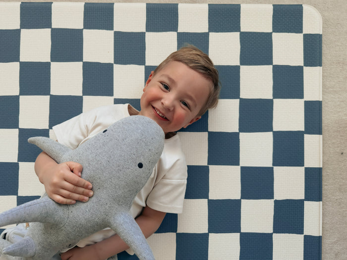 Little Bot Baby Play Mat (Ofie mat, Oceanview Checkerboard + Plants)