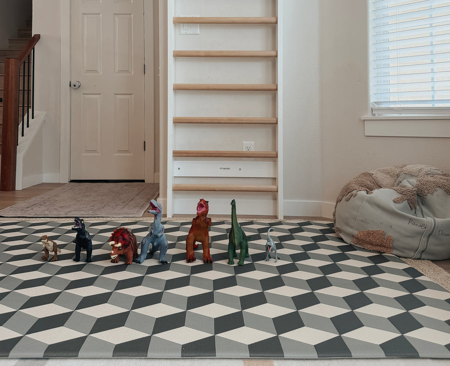 Little Bot Baby Play Mat (Ofie mat, Cube and Triangle)