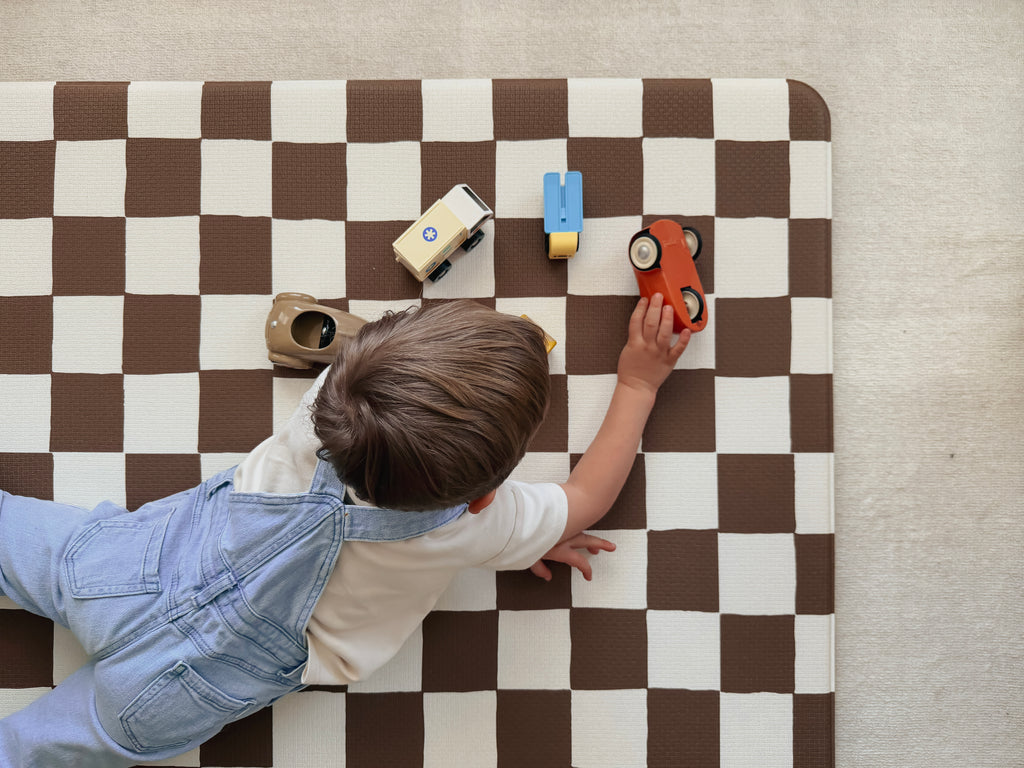 Little Bot Baby Play Mat (Ofie mat, Toffee Checkerboard + Road Nordic)
