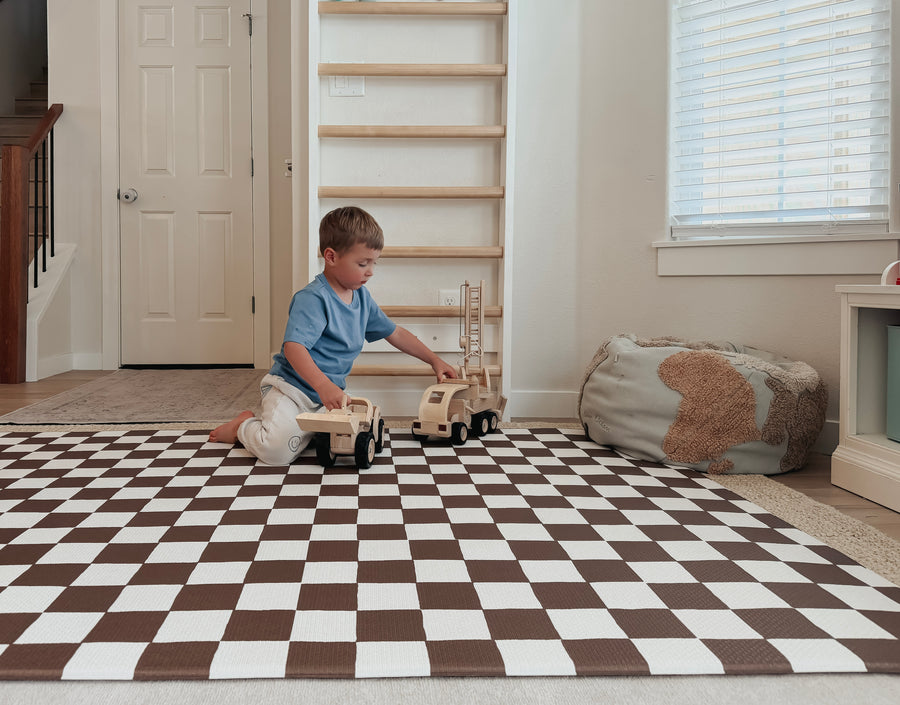 Little Bot Baby Play Mat (Ofie mat, Toffee Checkerboard + Road Nordic)
