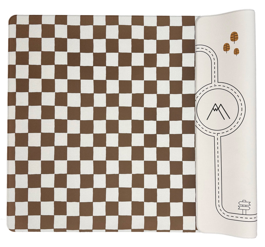 Little Bot Baby Play Mat (Ofie mat, Toffee Checkerboard + Road Nordic)